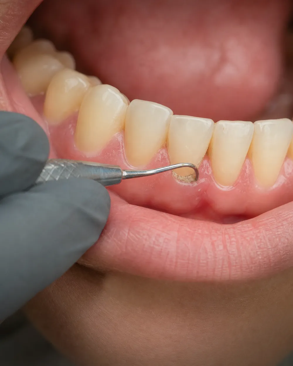 Deep cleaning in Brooklyn, scaling tartar from below the gumline