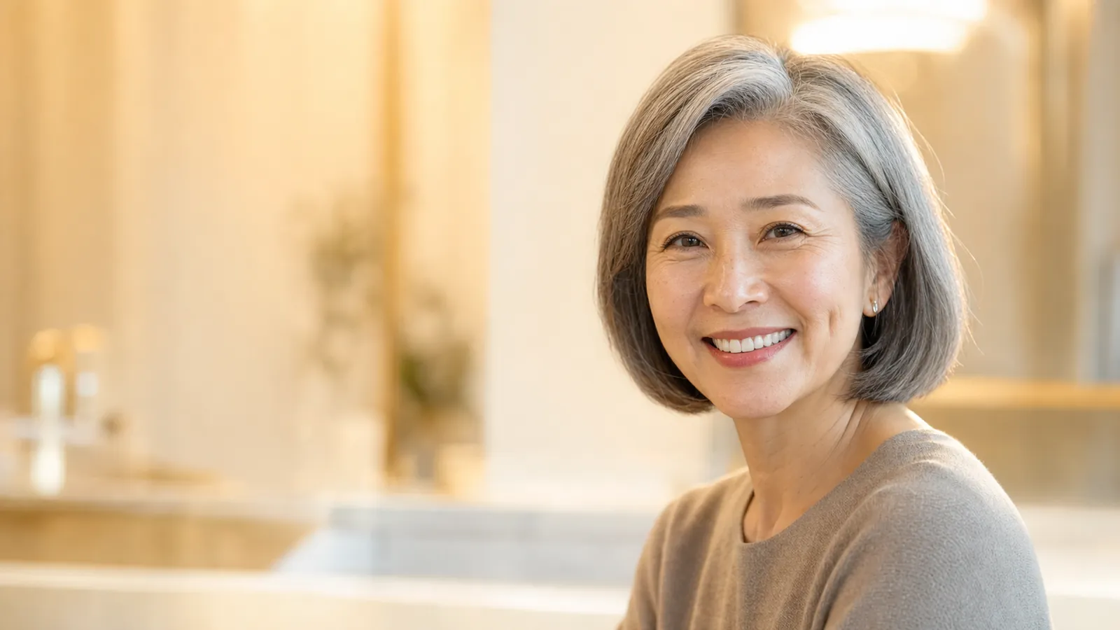 Dental implants Sheepshead Bay, a patient with a full, natural smile