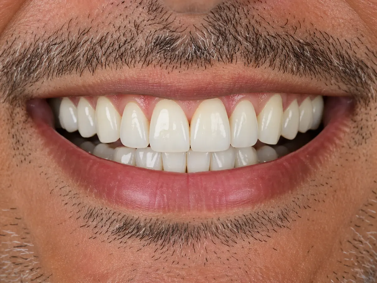 Professional whitening after: several shades brighter, still natural