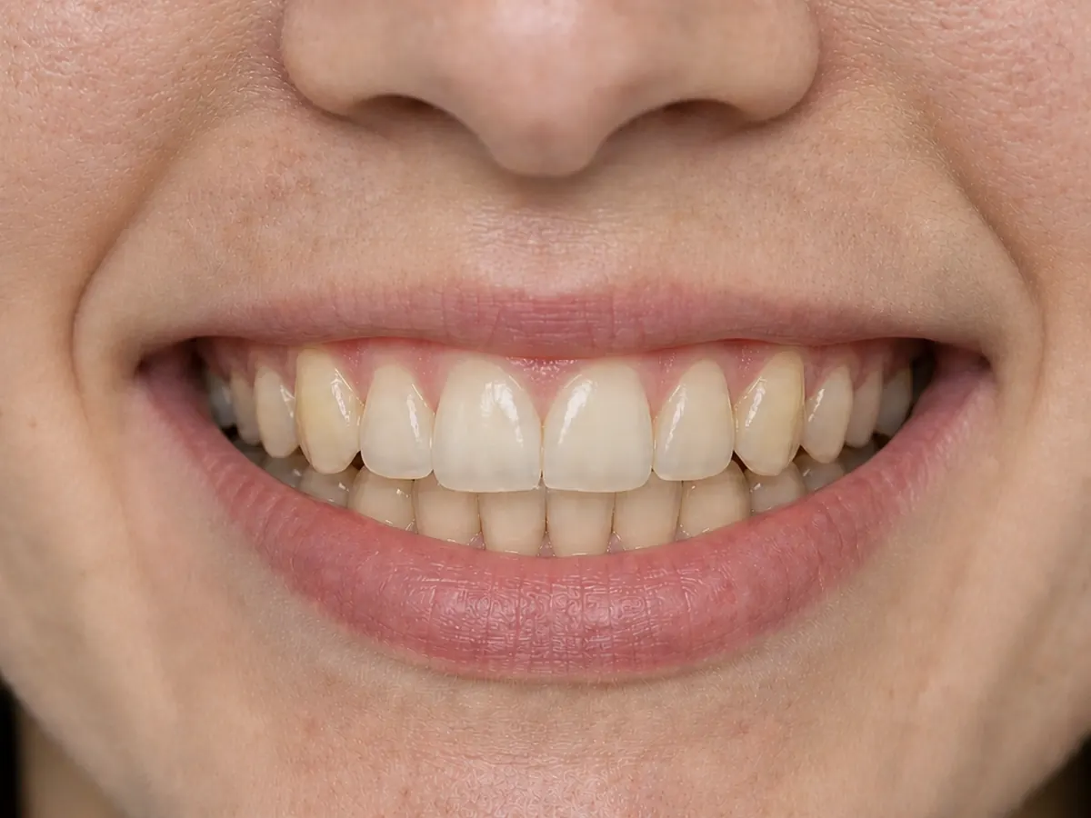 Invisalign after: straight, evenly aligned teeth